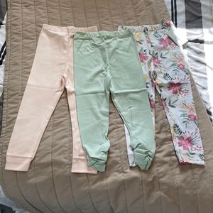Cloud Island baby girls bottoms 3pk pants size 24 months